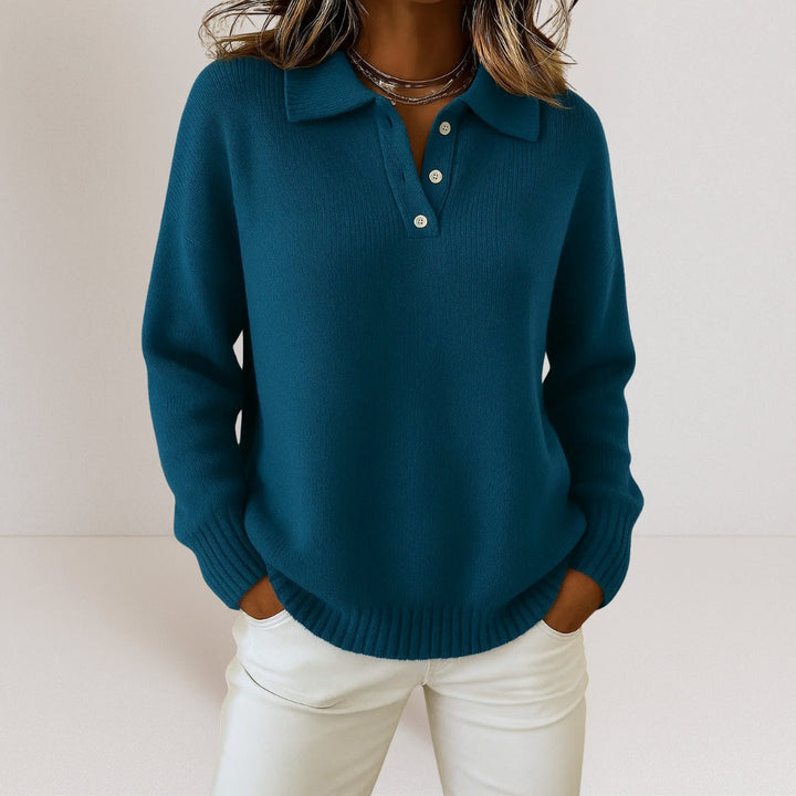 Olivia | Weicher Strickpullover mit Kragen