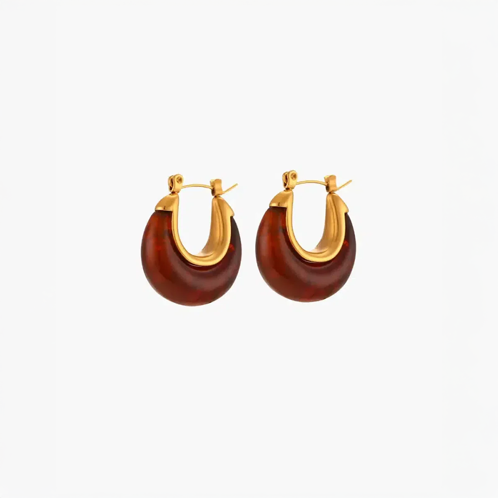 Daliara | Brincos Bordeaux com Design Marcante