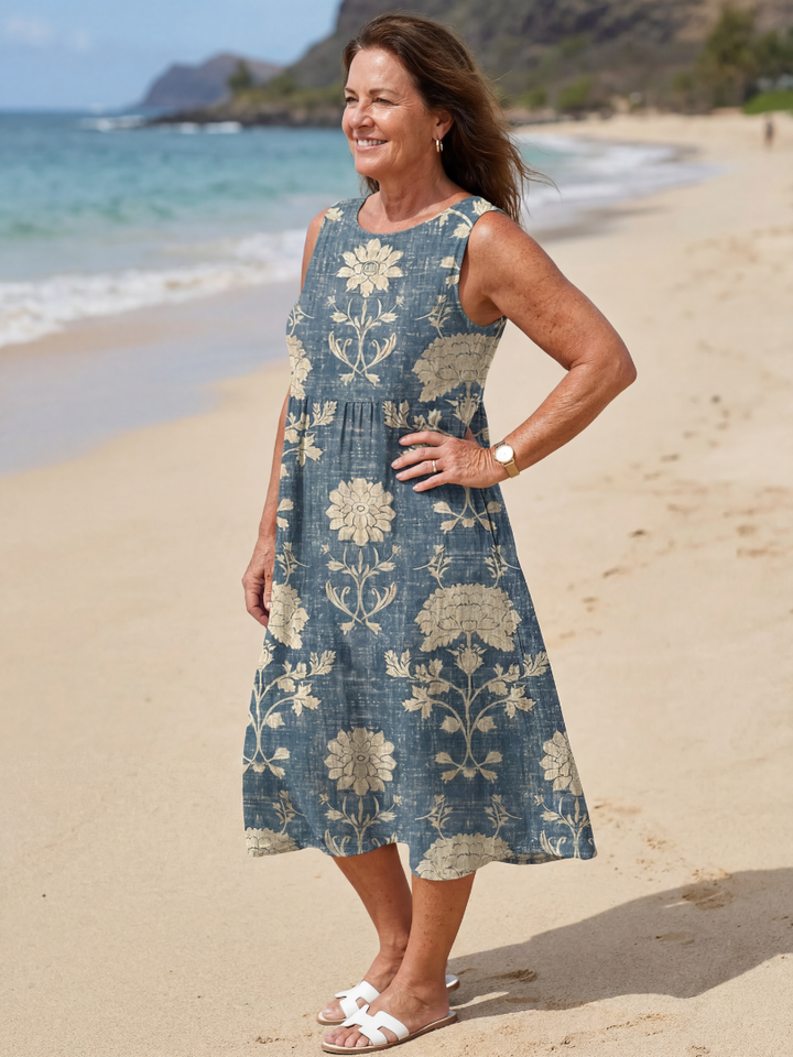 Kailo | Shoreline Blomstret Midi-kjole
