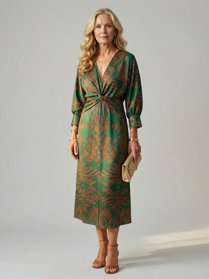 Lune | Natürliches Wickel-Midikleid