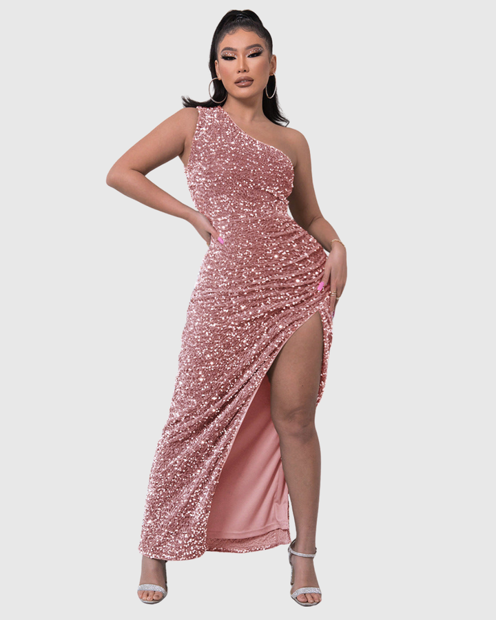 LILLIAN | LUXUS-EIN-SCHULTER-ABENDKLEID