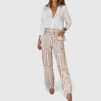 Kira | Conjunto Elegante de Dos Piezas (INCLUYE UN CINTURÓN GRATIS)