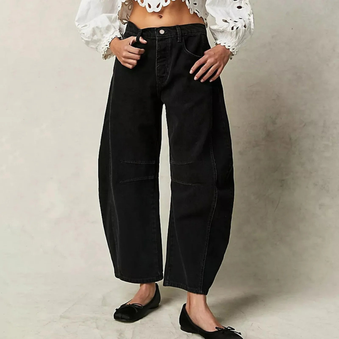 Ellie | Jeans confortáveis de perna larga