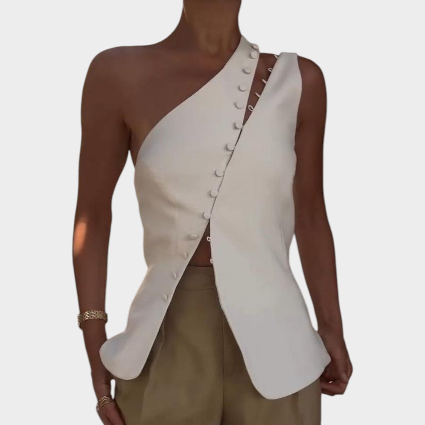 Modern One-Shoulder Asymmetrical Top