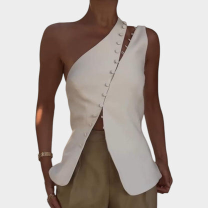 Modern One-Shoulder Asymmetrical Top