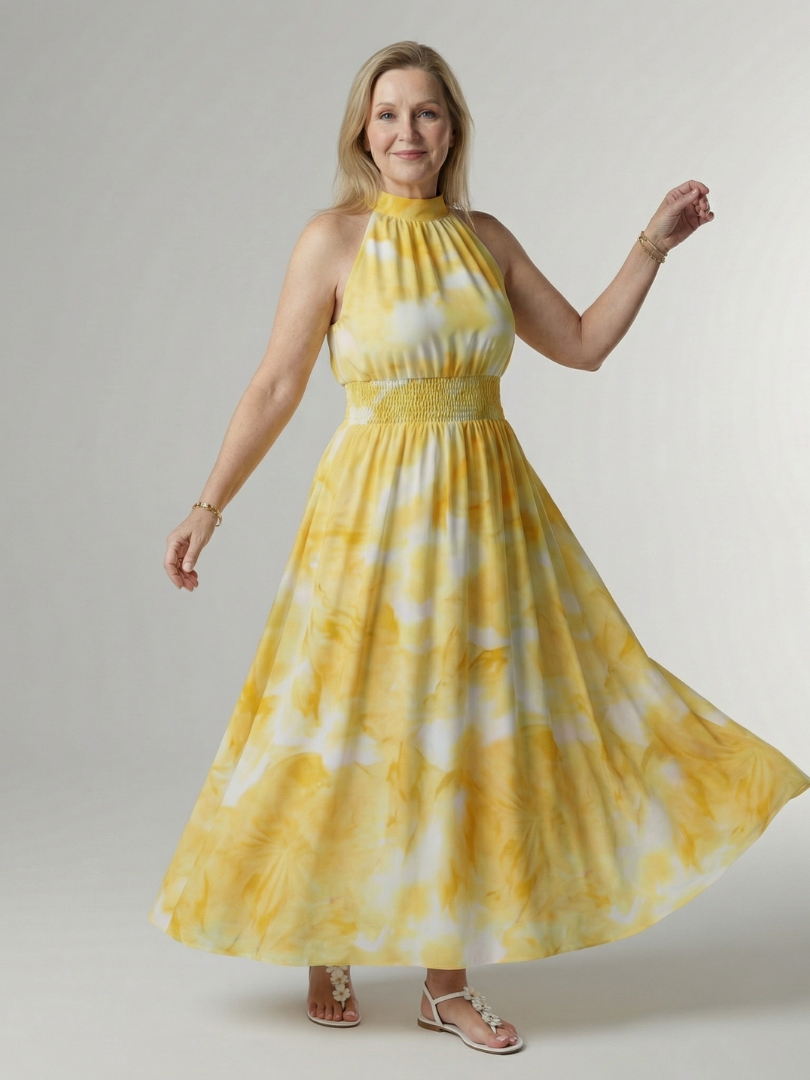 Sylin | Samlet halter midi-kjole
