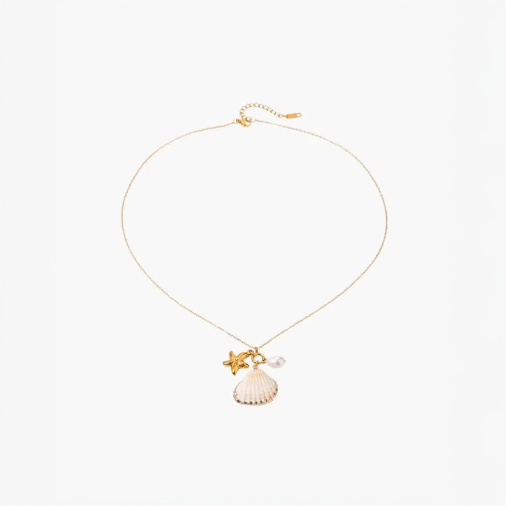 Avelia | Collar Estrella de Mar y Perla en Encanto Marítimo