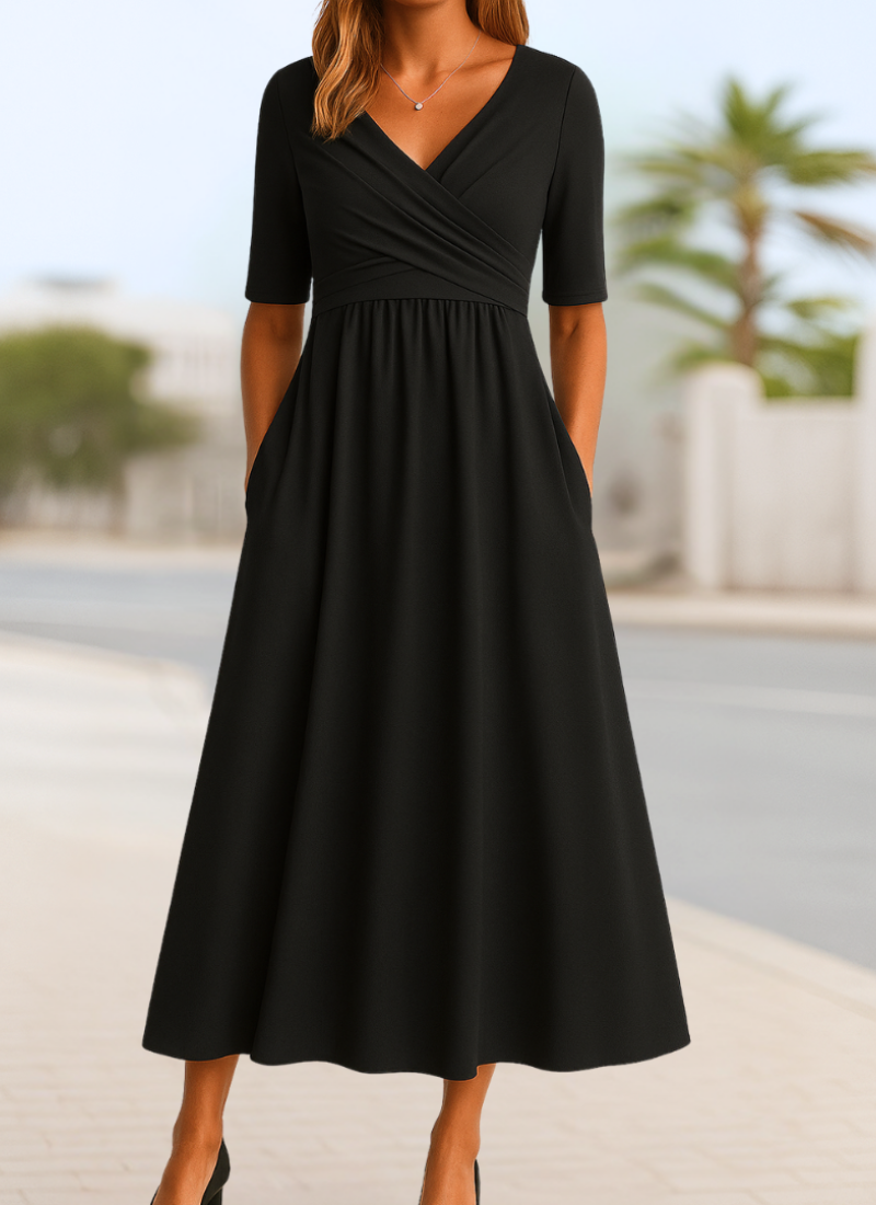 Vestido cruzado elegante