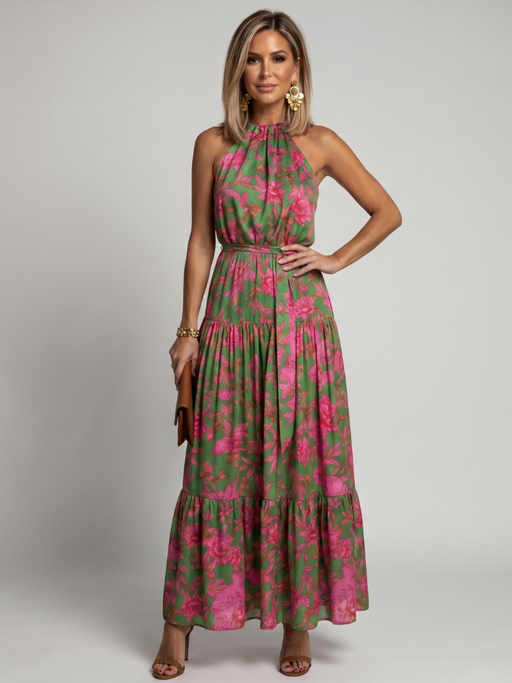 Rowen | Draperet halter midi-kjole