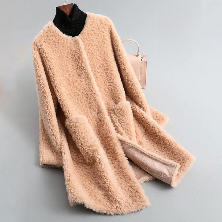 Cecille – Teddyfrakke i ægte lammeskind med shearling
