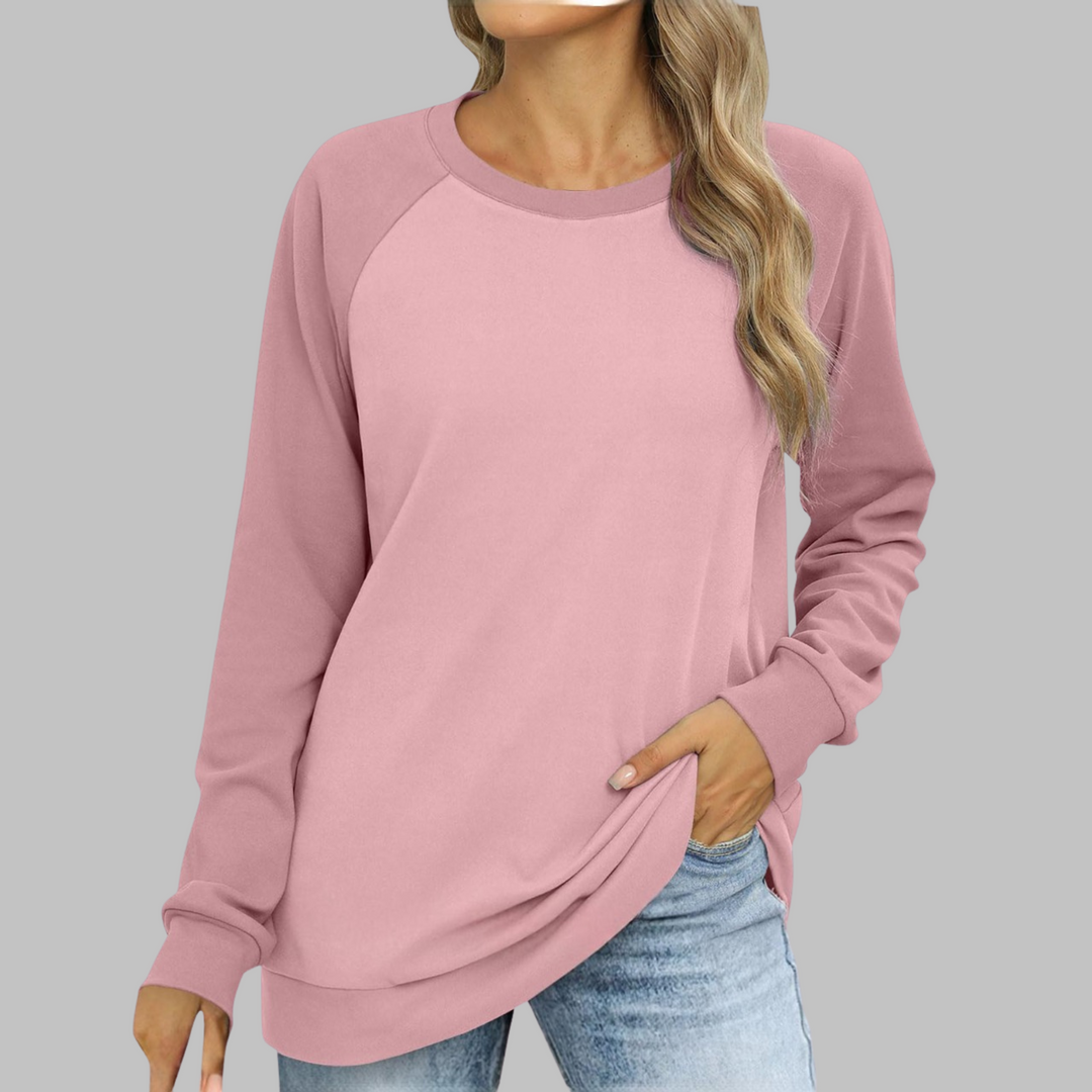 LHANTEL™ - Sudadera casual de manga larga con cuello redondo