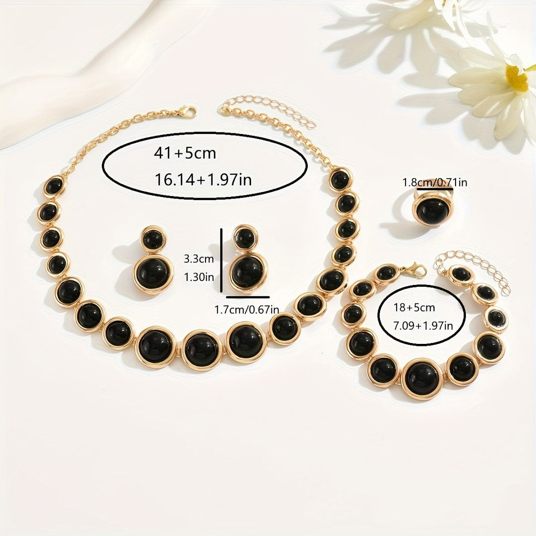 Conjunto de joyería retro de 4 piezas