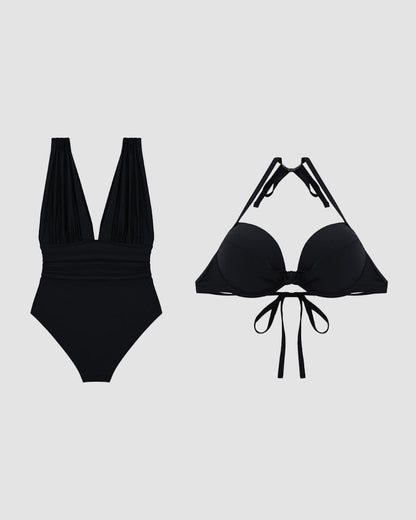 Sienna | Luxury Shaping Swimsuit with Deep V-Neck