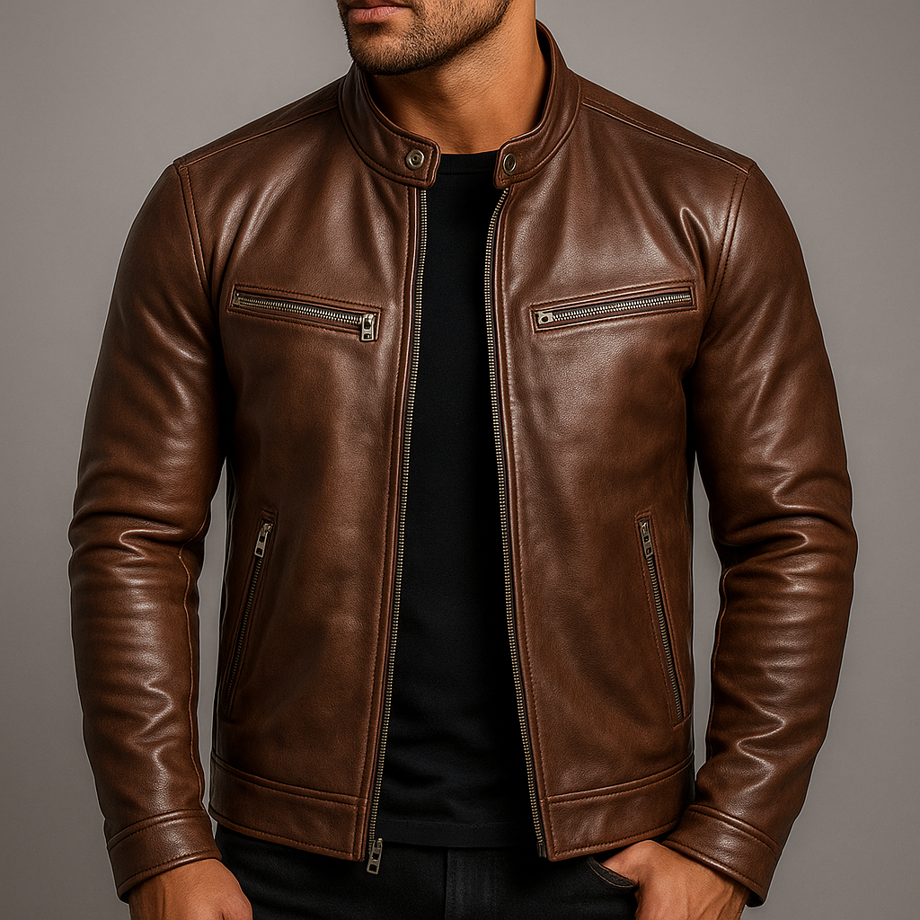 Herman | Vintage Leather Jacket for Men - All-Day Comfort