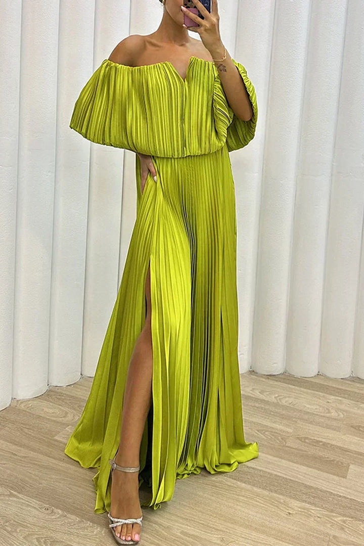 ARABELLA | VESTIDO LONGO ELEGANTE PLISSADO