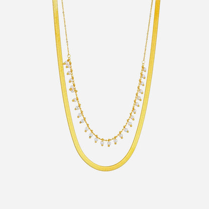 Marizanne | Luxe Slange Choker & Perlesmykkesæt 18K Guld