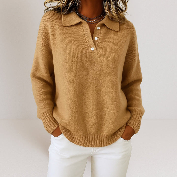 Olivia | Weicher Strickpullover mit Kragen