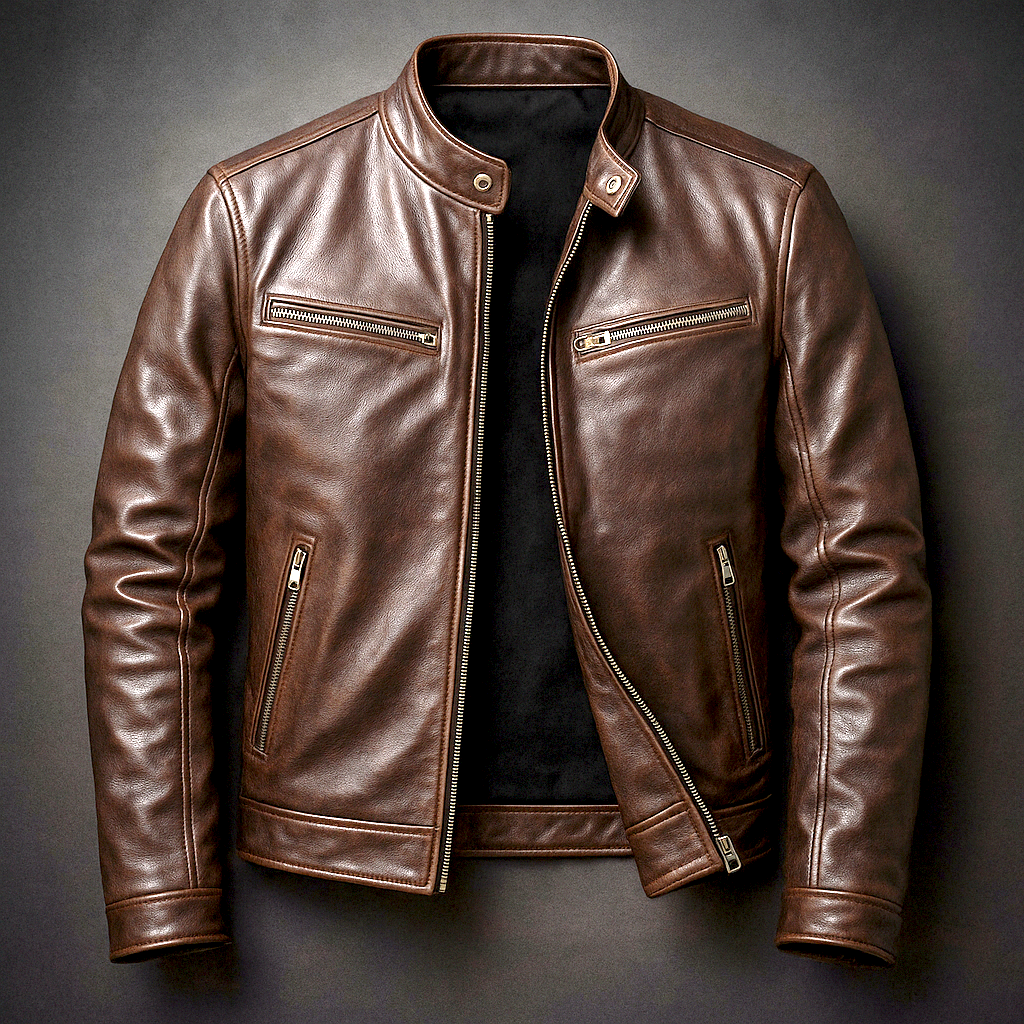 Herman | Vintage Leather Jacket for Men - All-Day Comfort