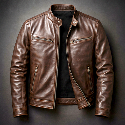 Herman | Vintage Leather Jacket for Men - All-Day Comfort