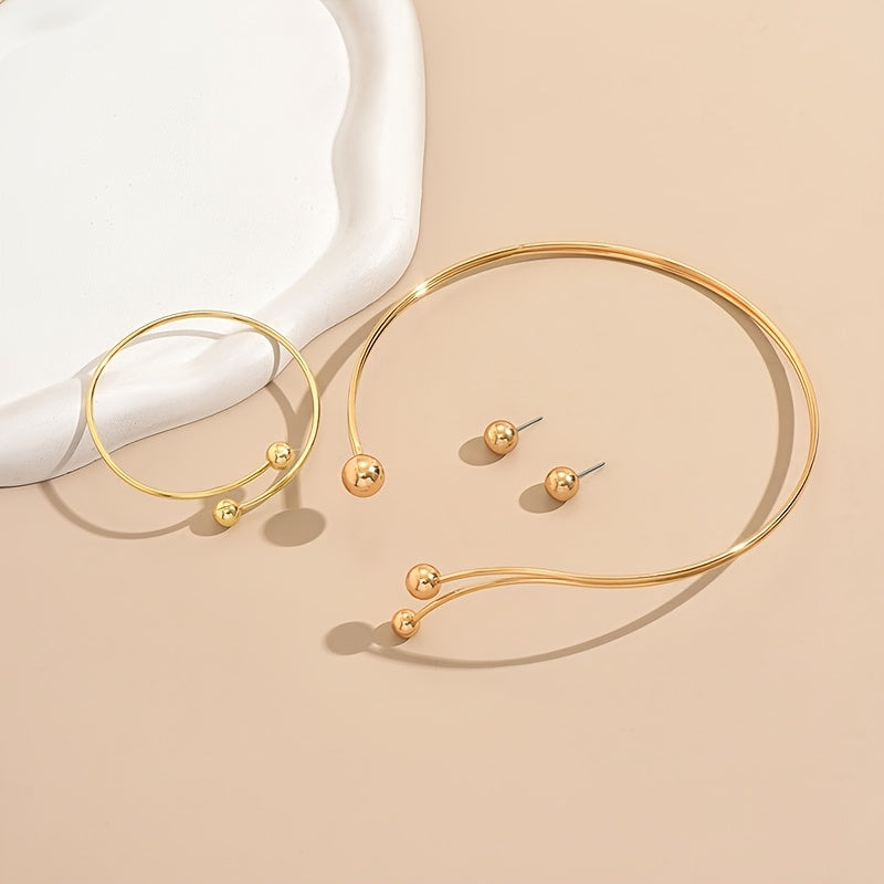 Conjunto de joyería geométrica moderna