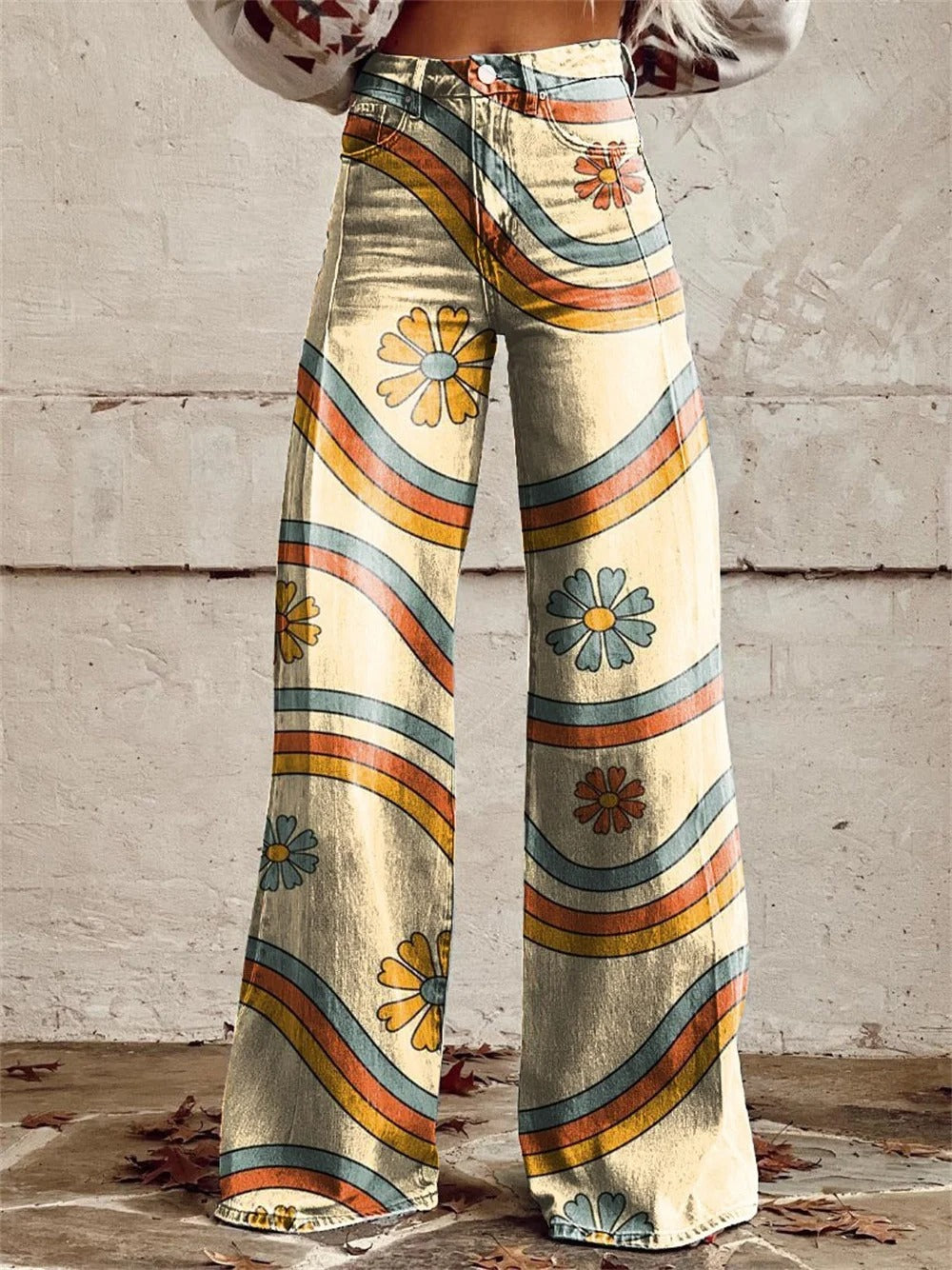 Lily | Gestreifte Hosen mit weitem Bein