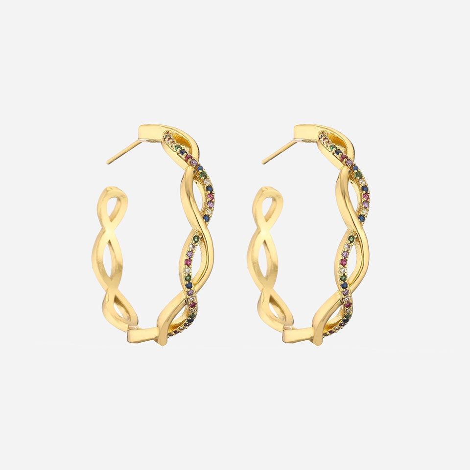 Julenyssa | Wave øreringe 18K guld