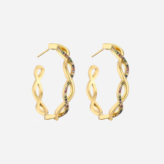 Julenyssa | Wave øreringe 18K guld