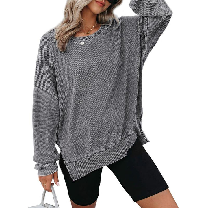 THALIENE™ - Moletom Casual Oversized com Gola Careca e Mangas Longas
