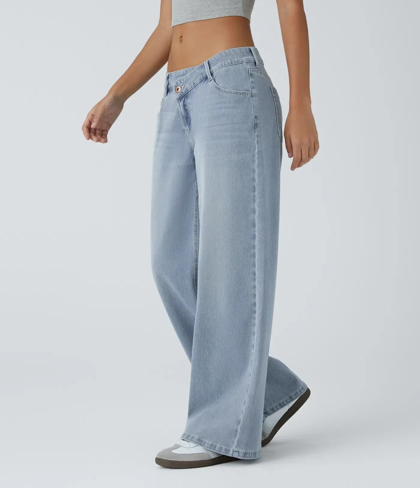 Cargojeans med asymmetrisk lynlås™