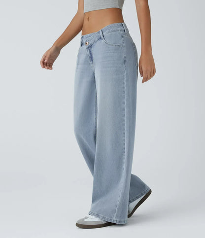 Cargojeans med asymmetrisk lynlås™