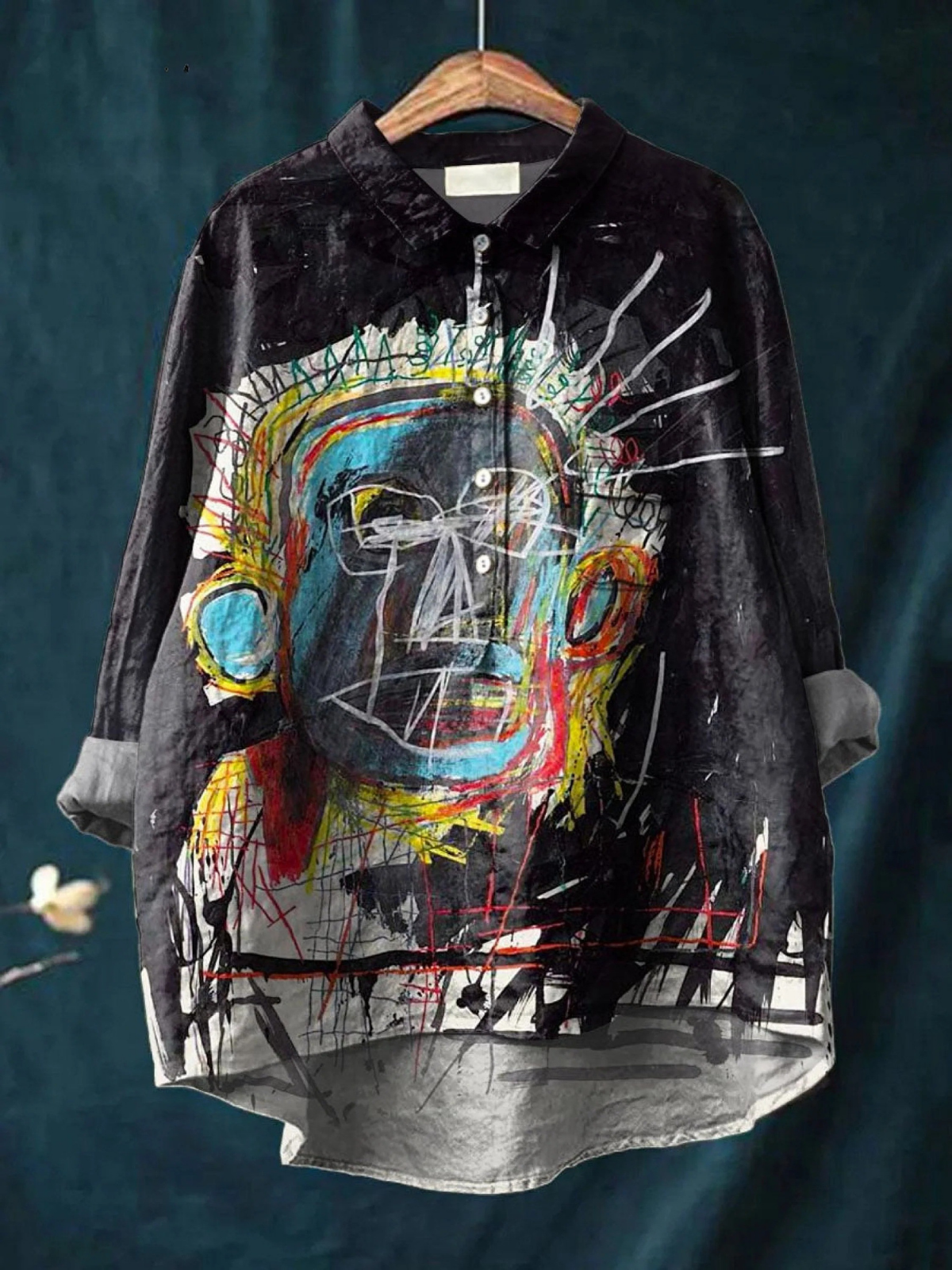 Matilda | Freizeitshirt für Damen mit vintage-abstraktem Figuren-Gemälde-Kunstdruck