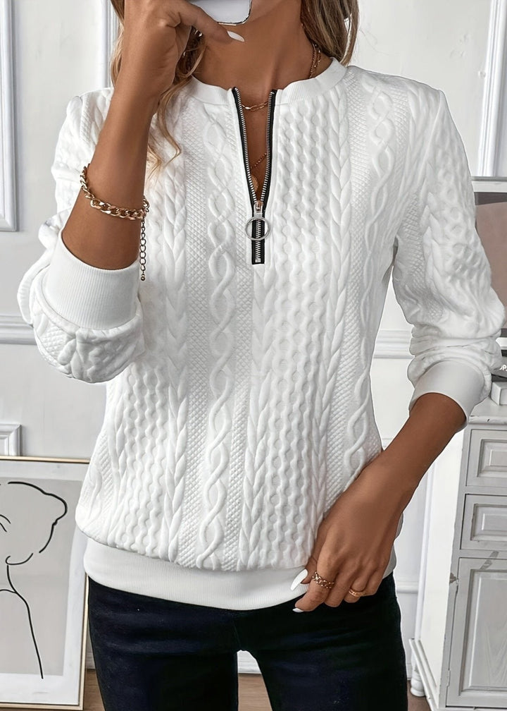 EMMA™ | Suéter Elegante com Zíper de 1/4