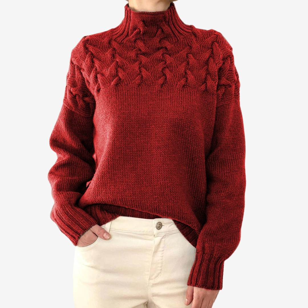 Alaïs™ rullekravesweater