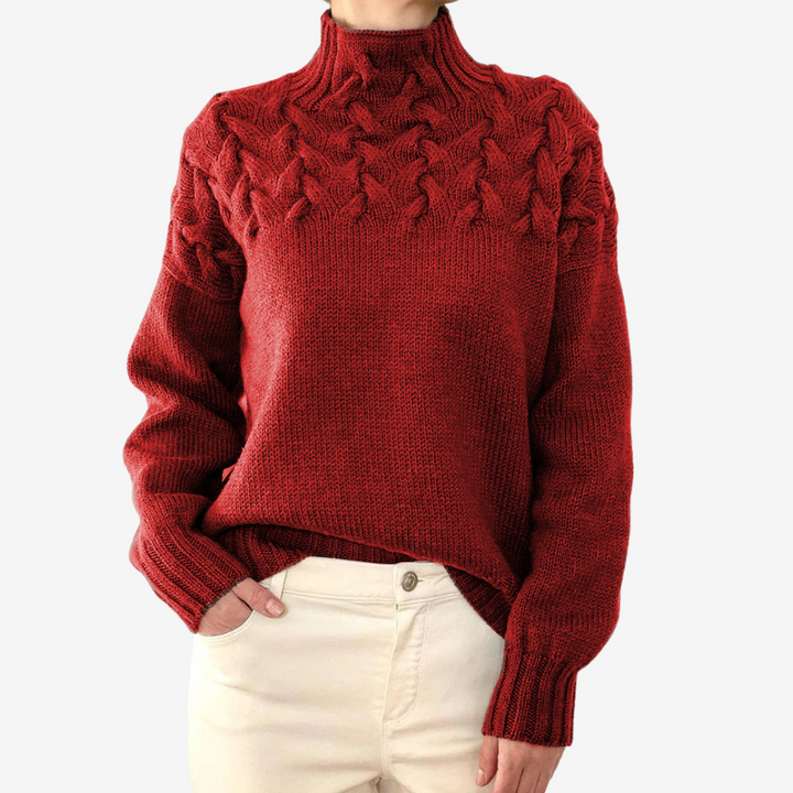 Alaïs™ rullekravesweater