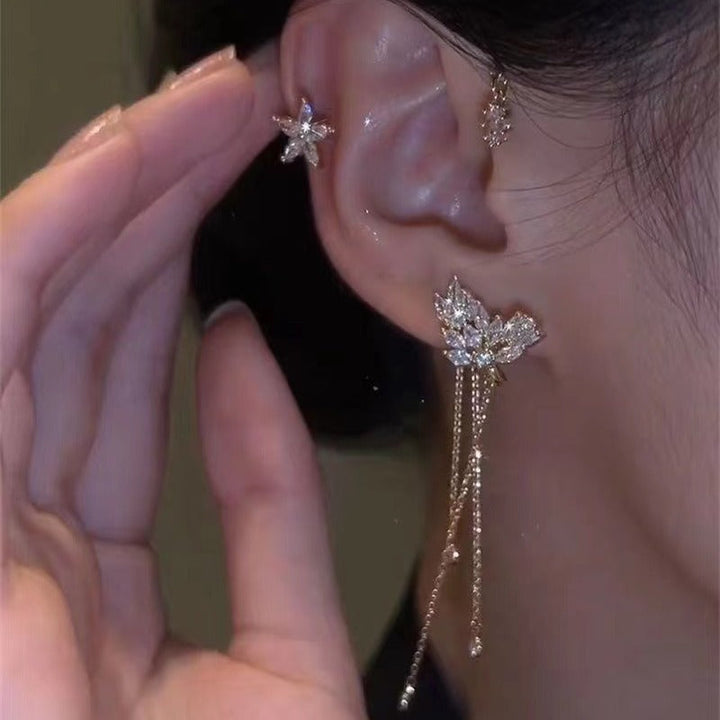 Mariposa - Pendientes colgantes de mariposa con circonita