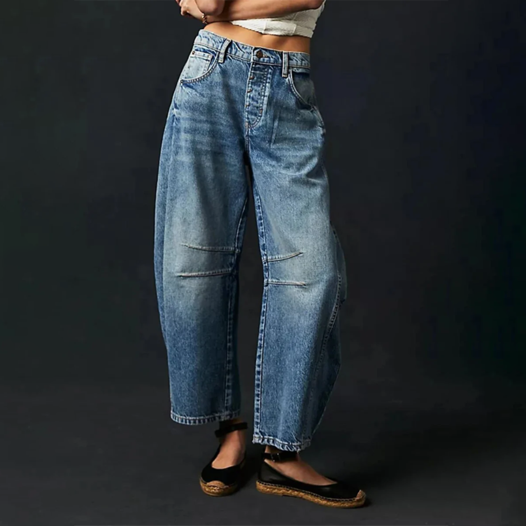 Ellie | Jeans confortáveis de perna larga
