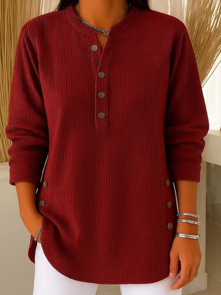 Eden | Henley-Tunika mit Knopfleiste