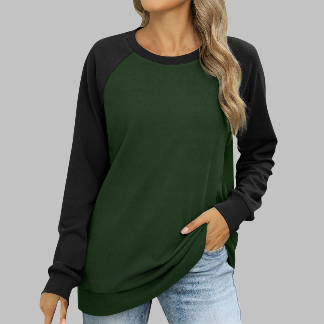 LHANTEL™ - Sudadera casual de manga larga con cuello redondo