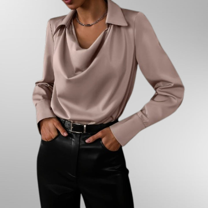 Violet™ | Blusa de Cetim Elegante