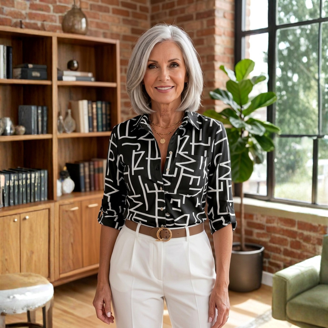 Sofia | Long Sleeve Print Shirt