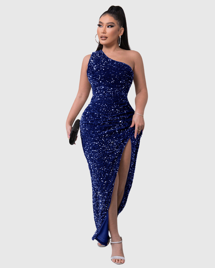 LILLIAN | LUXUS-EIN-SCHULTER-ABENDKLEID