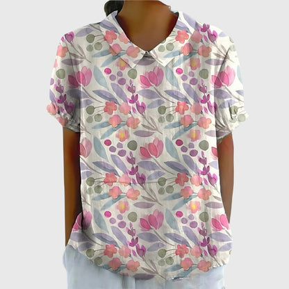 Jenna™ | Blomstret Bluse