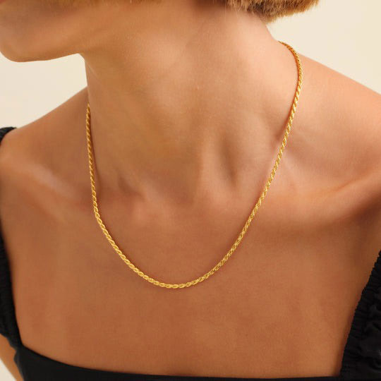 Mikalynne | Corrente de Corda Ouro 18K