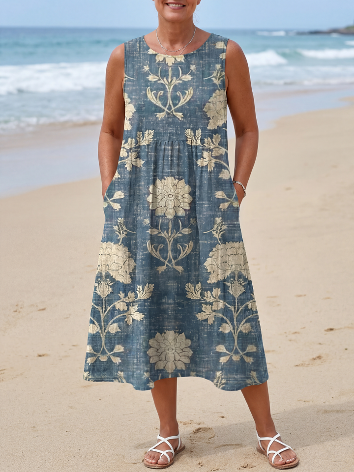 Kailo | Shoreline Blomstret Midi-kjole