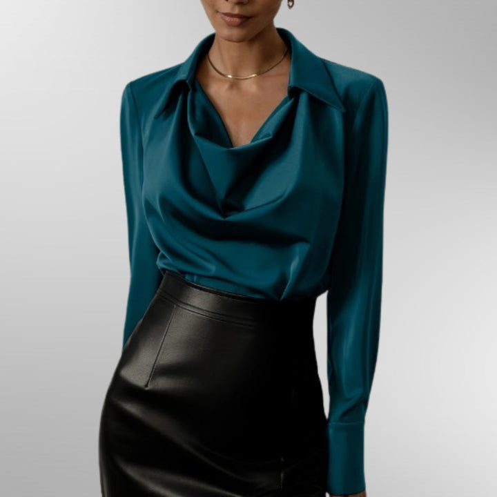 Violet™ | Blusa de Cetim Elegante