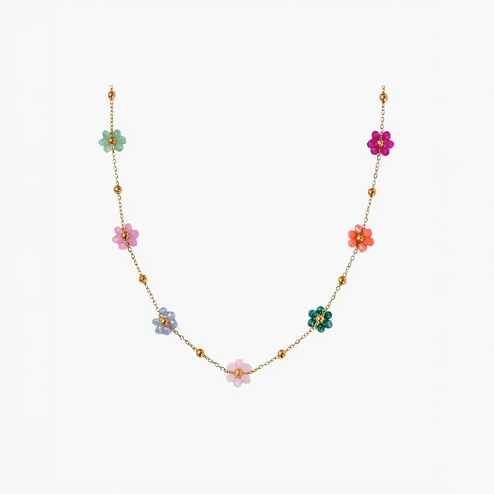 Marélia | Collar con cuentas de flores hechas a mano
