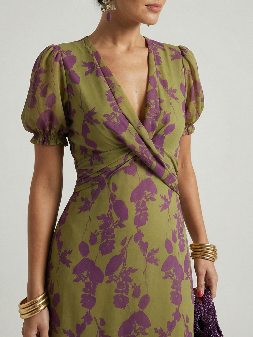 Virel | Vestido midi floral relajado