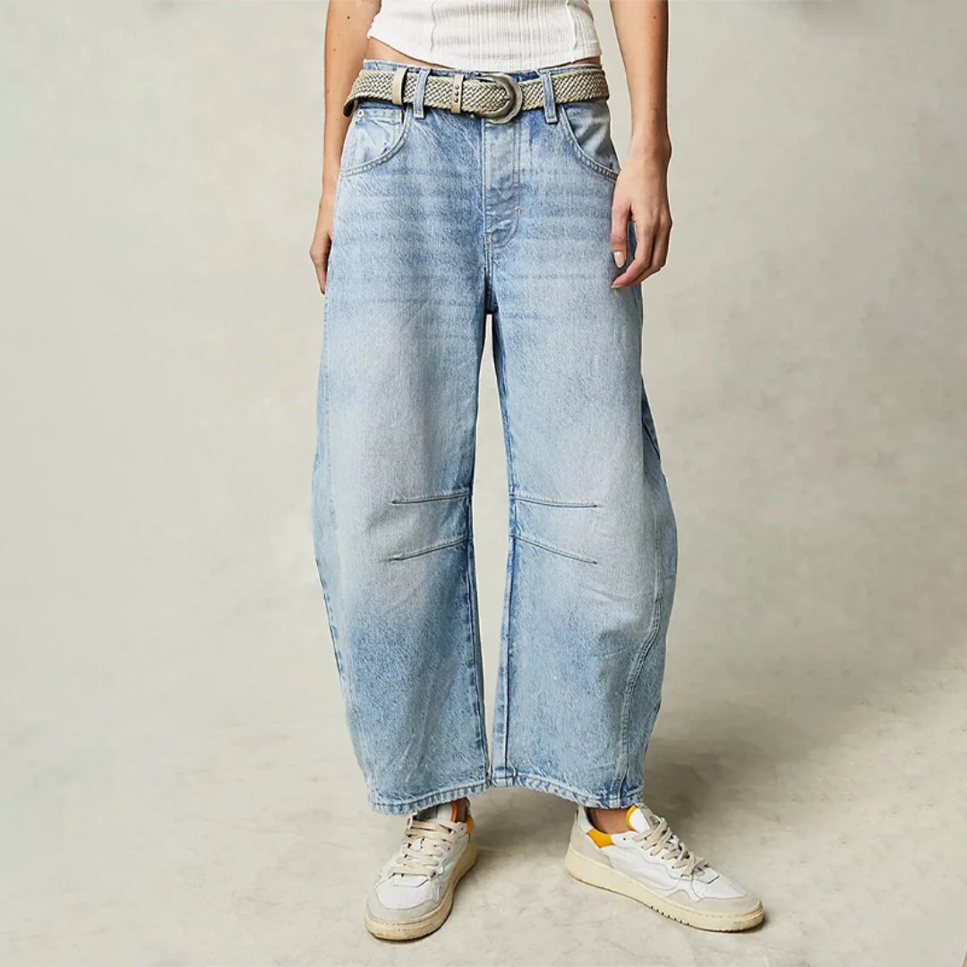 Ellie | Jeans confortáveis de perna larga