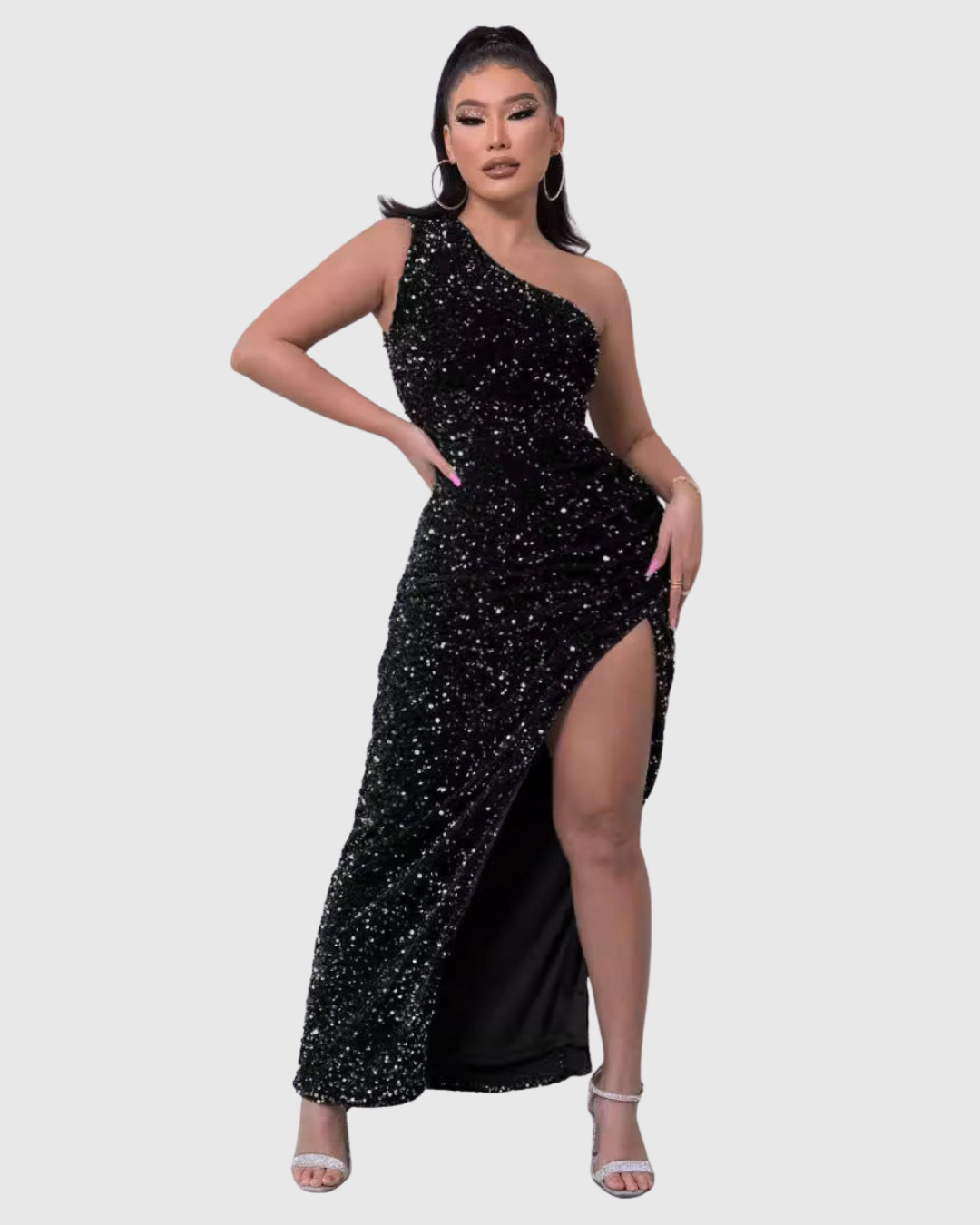 LILLIAN | LUXUS-EIN-SCHULTER-ABENDKLEID