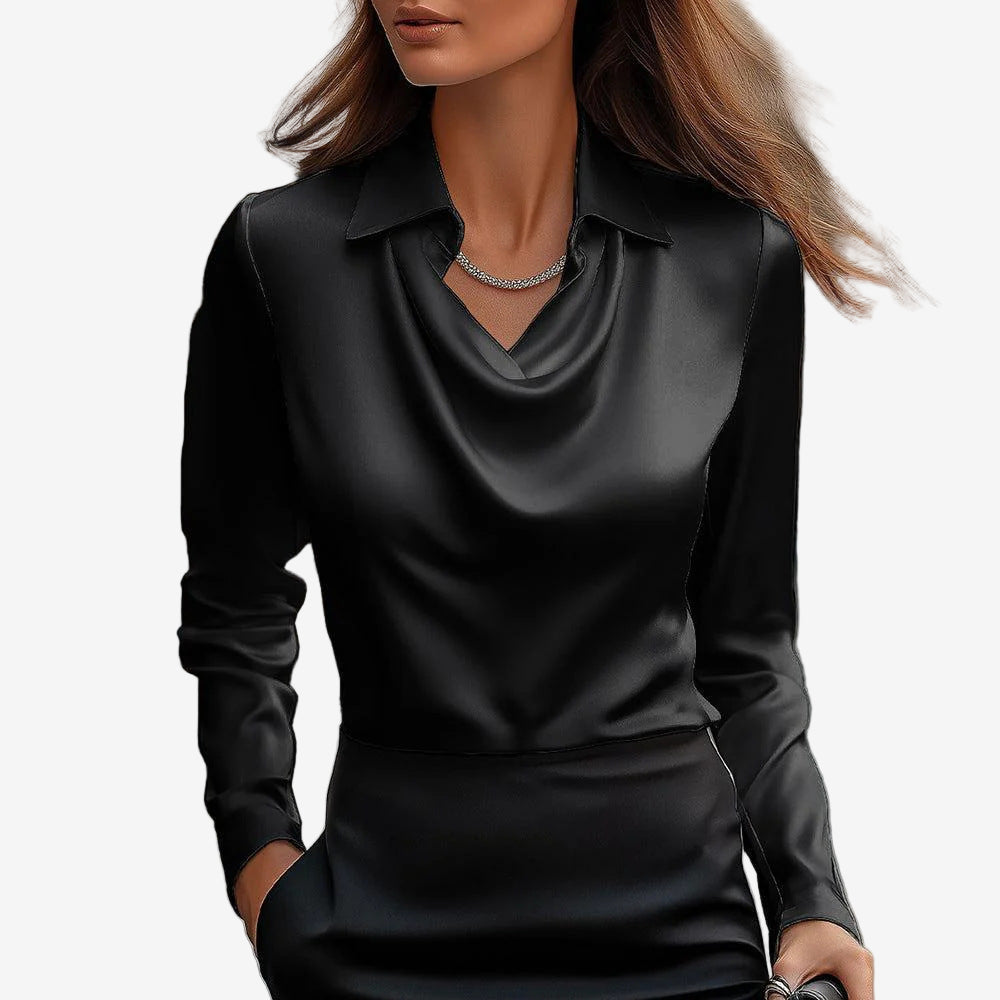 Elira™ Bluse med halstørklædekrave